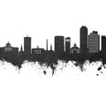 Lexington Kentucky Skyline Black & White Mural Wallpaper - pure wallpaper artwork