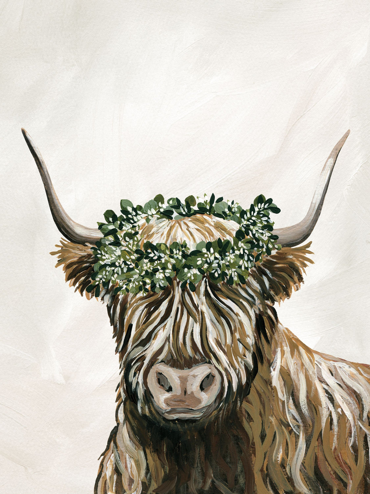 Harvest Cow Sage Texture Light Mural Wallpaper - pure wallpaper artwork