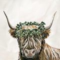 Harvest Cow Sage Texture Light Mural Wallpaper - pure wallpaper artwork