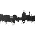Thun Switzerland Skyline Black & White Mural Wallpaper - pure wallpaper artwork