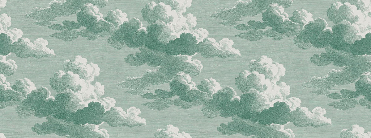 Intaglio Clouds, Jade Mural Wallpaper - pure wallpaper artwork
