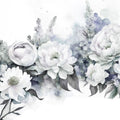 Peony Melody Blue Mural Wallpaper - pure wallpaper artwork