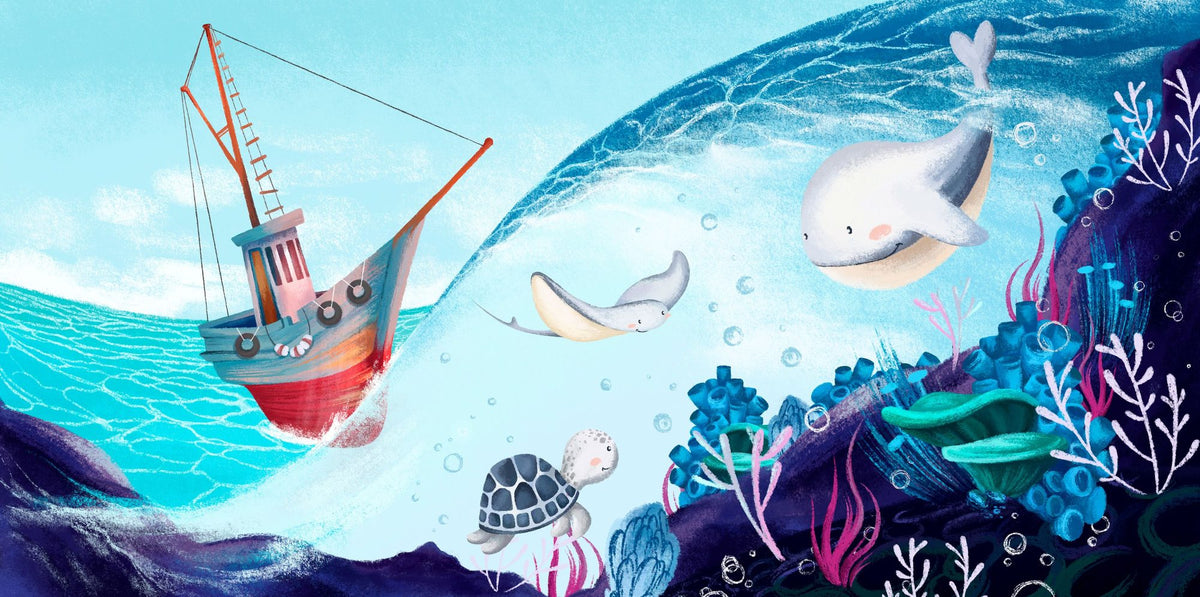 Turtle Bay Friends Mural Wallpaper - pure wallpaper artwork