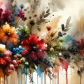 Ethereal Floral Symphony Mural Wallpaper - pure wallpaper artwork