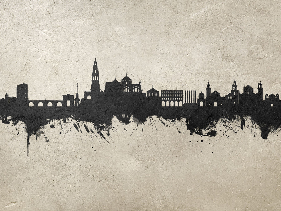 Córdoba Spain Skyline Concrete Mural Wallpaper