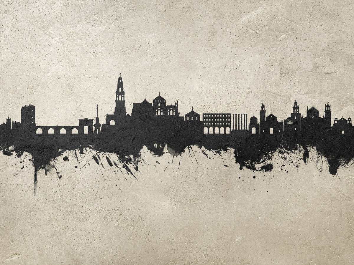 Córdoba Spain Skyline Concrete Mural Wallpaper - pure wallpaper artwork