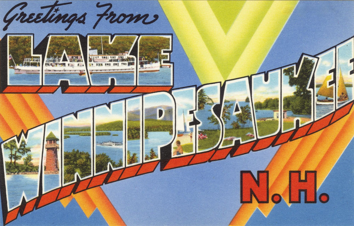Greetings From Lake Winnipesaukee Mural Wallpaper - pure wallpaper artwork