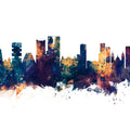 Rio De Janeiro Brazil Skyline Blue & Bronze Mural Wallpaper - pure wallpaper artwork