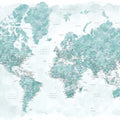 World Map Cities - Gertrudis Mural Wallpaper - pure wallpaper artwork