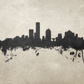 Milwaukee Wisconsin Skyline Concrete Mural Wallpaper - pure wallpaper artwork