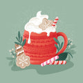 Home For the Holidays II Mural Wallpaper - Warm Tone - pure wallpaper artwork