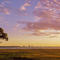 Twilight Solitude Orange Mural Wallpaper - pure wallpaper artwork