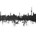Stuttgart Germany Skyline Black & White Mural Wallpaper - pure wallpaper artwork