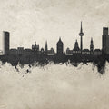 Mannheim Germany Skyline Concrete Mural Wallpaper - pure wallpaper artwork