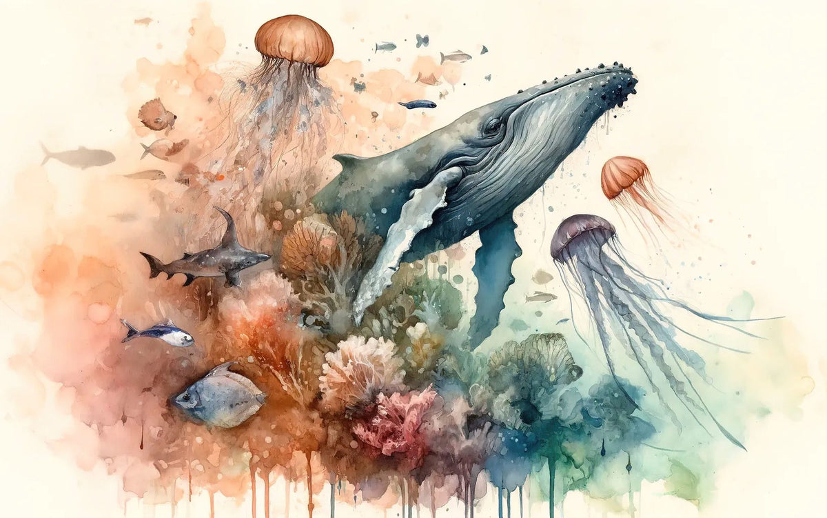 Ocean Whispers Mural Wallpaper - pure wallpaper artwork