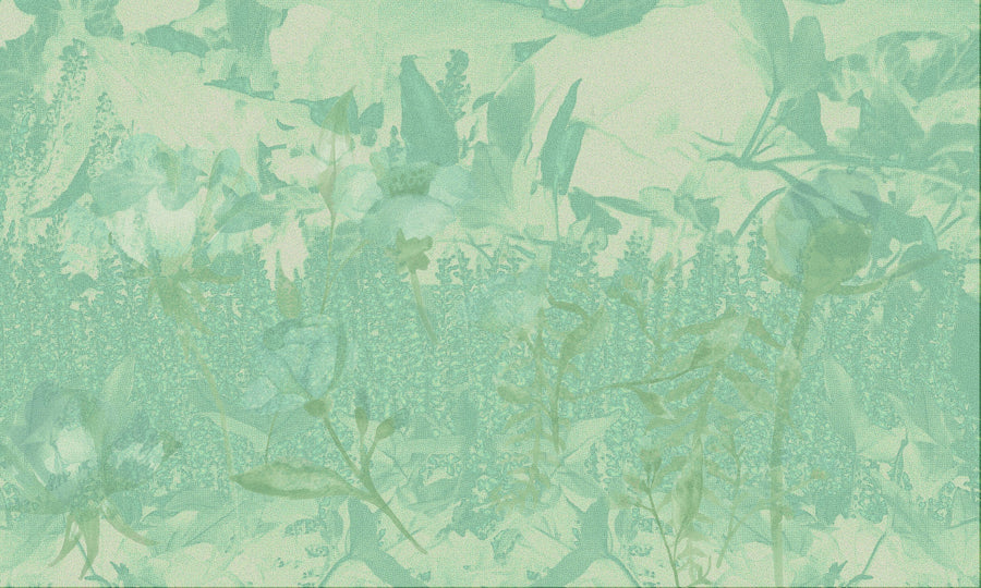 Meadow Memories, Mint Green Mural Wallpaper