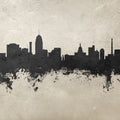Lansing Michigan Skyline Concrete Mural Wallpaper - pure wallpaper artwork