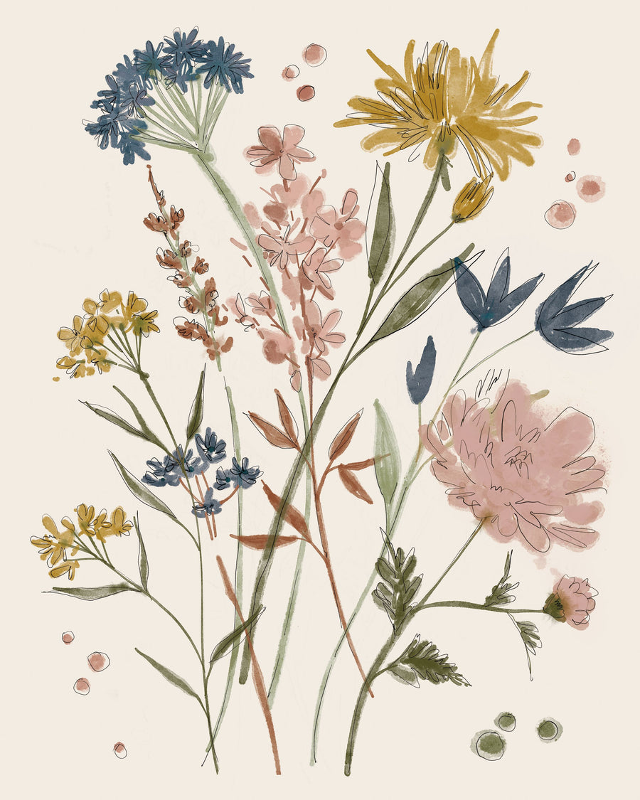 Full Bloom III Honeybloom Mural Wallpaper