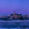 Saskatoon Skyline in Winter Mural Wallpaper - pure wallpaper artwork