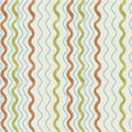 Wavy Stripes, Green & Rust Mural Wallpaper - pure wallpaper artwork