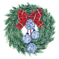 Holiday Tartan and Chinoiserie II Mural Wallpaper - pure wallpaper artwork