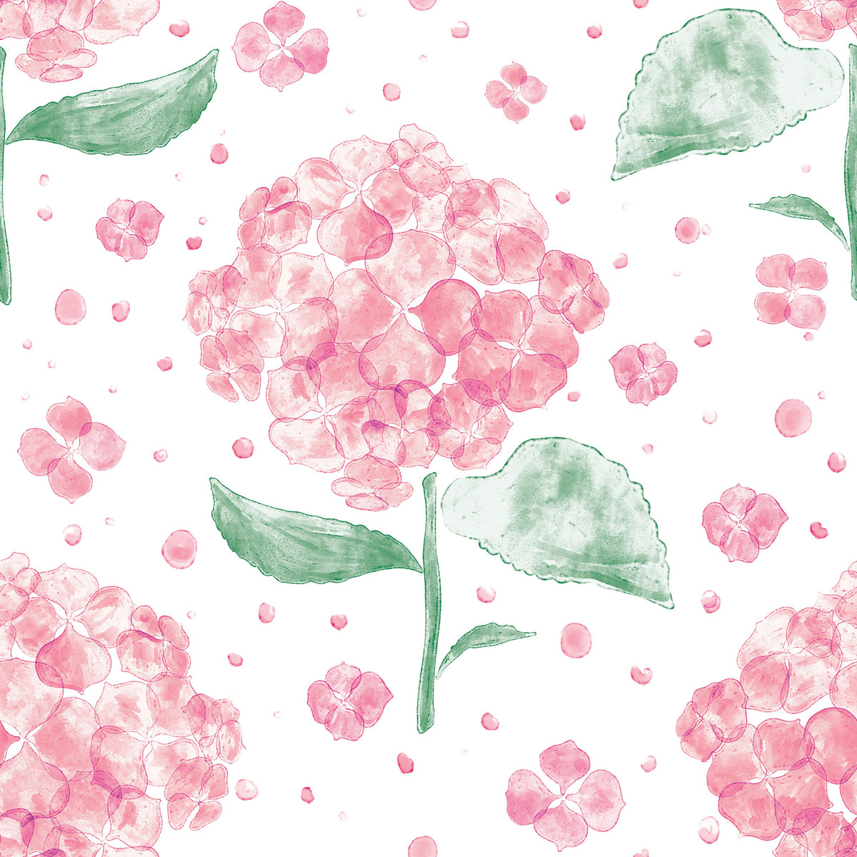 Hydrangea in the Air, Pink Mural Wallpaper - pure wallpaper artwork