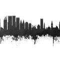 The Hauge Netherlands Skyline Black & White Mural Wallpaper - pure wallpaper artwork