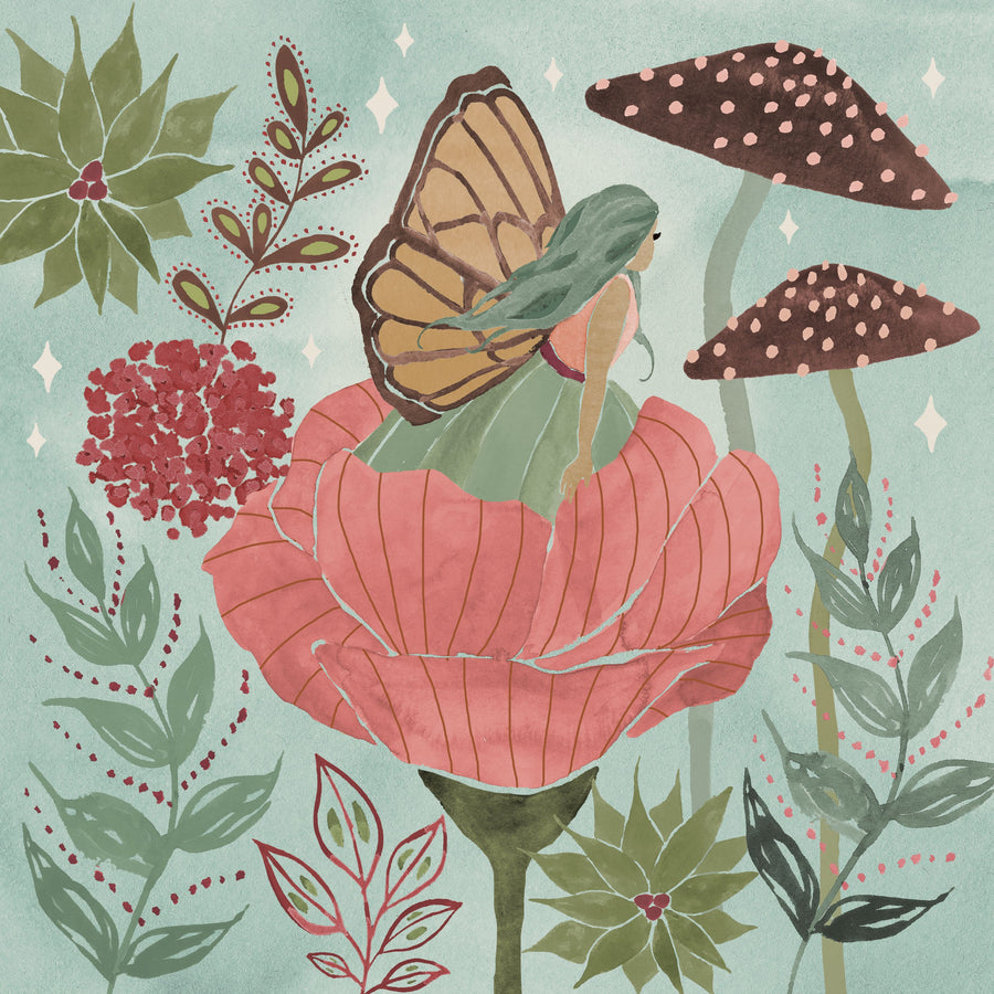 Floralscape Fairies II Mural Wallpaper