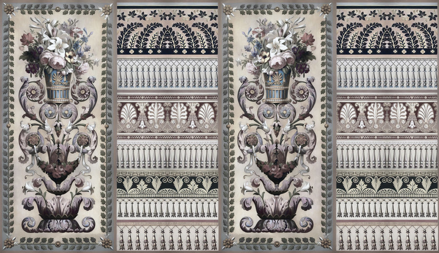 Flower Mountain, Brown Mural Wallpaper