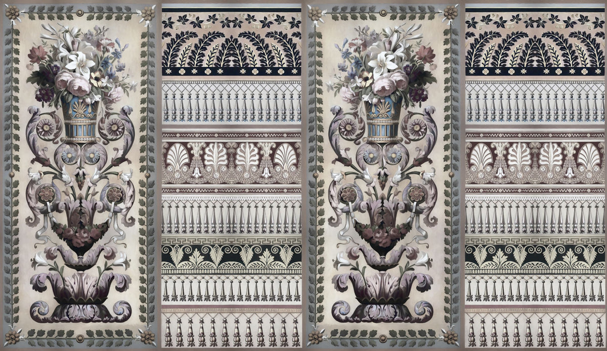 Flower Mountain, Brown Mural Wallpaper - pure wallpaper artwork