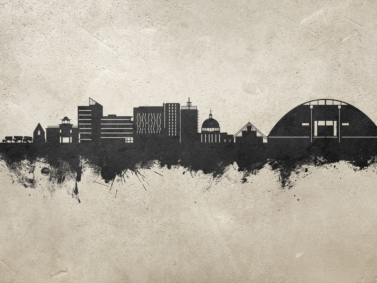 Milton Keynes England Skyline Concrete Mural Wallpaper - pure wallpaper artwork
