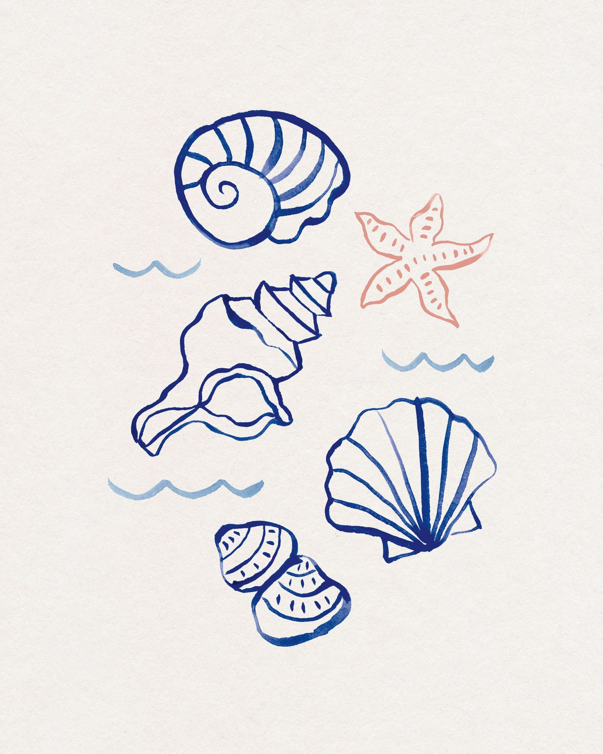 Shore Treasures I Mural Wallpaper - pure wallpaper artwork