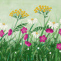 Geranium Meadow, Green Mural Wallpaper - pure wallpaper artwork