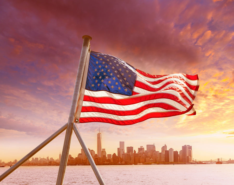 Manhattan Flag Mural Wallpaper