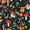 Mushroom Magic, Midnight Mural Wallpaper - pure wallpaper artwork