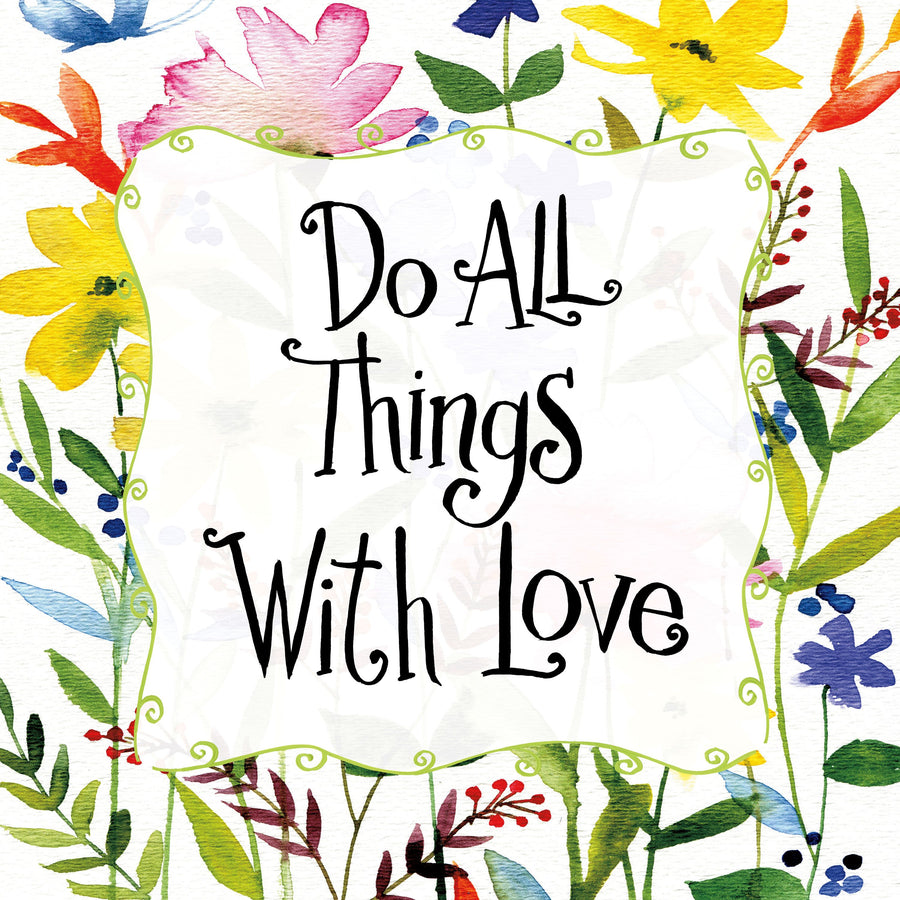 Do All Things with Love Mural Wallpaper