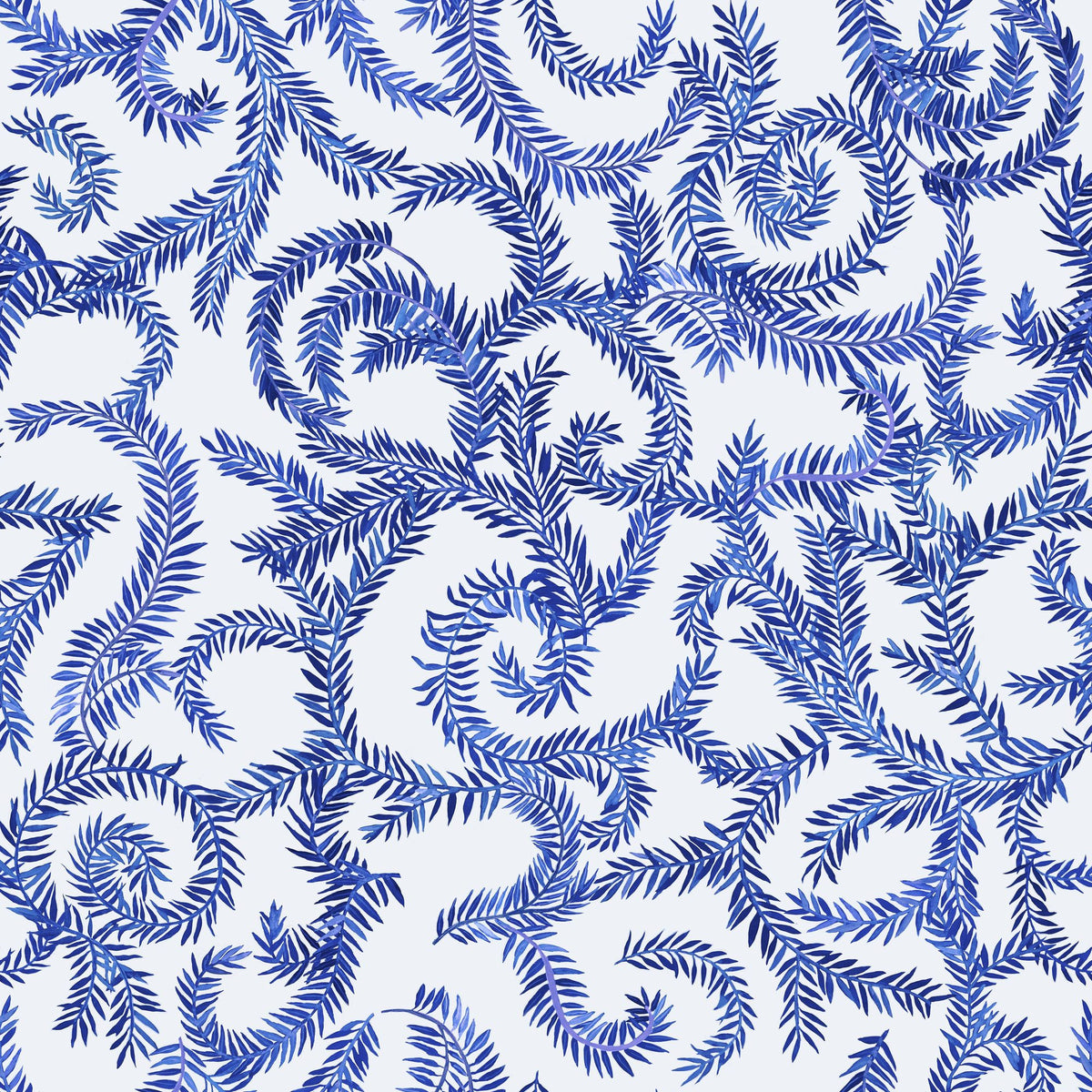 Olive Tree, Indigo Mural Wallpaper - pure wallpaper artwork