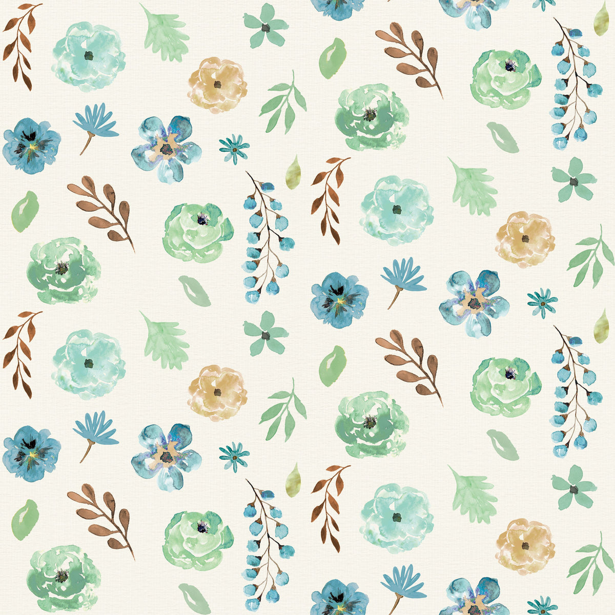 Flutterby Flowers White Mural Wallpaper - pure wallpaper artwork