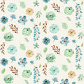Flutterby Flowers White Mural Wallpaper - pure wallpaper artwork