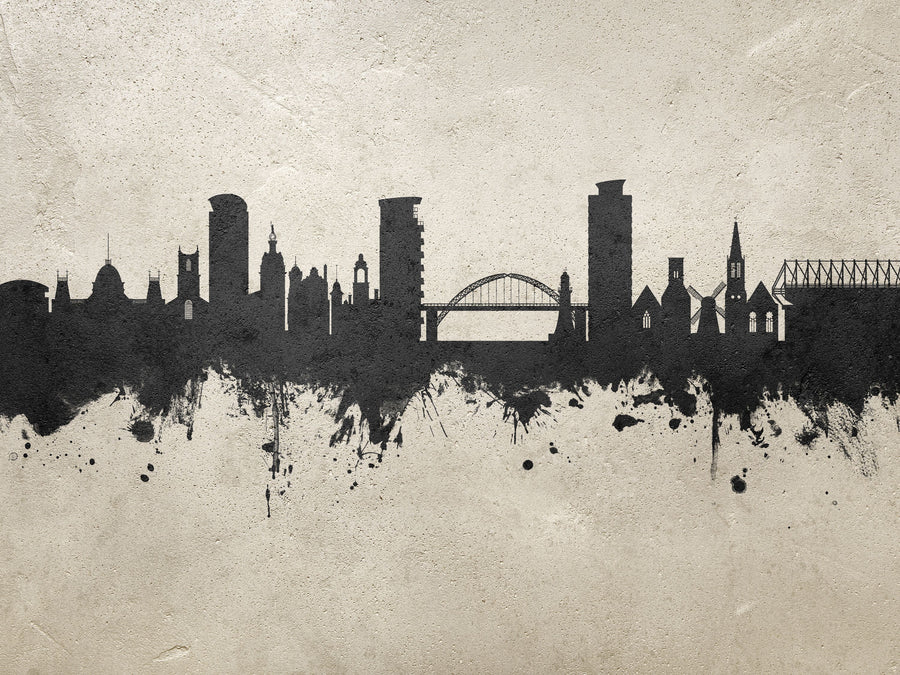 Sunderland England Skyline Concrete Mural Wallpaper