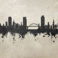 Sunderland England Skyline Concrete Mural Wallpaper - pure wallpaper artwork