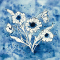 Batik Flowers Mural Wallpaper - pure wallpaper artwork