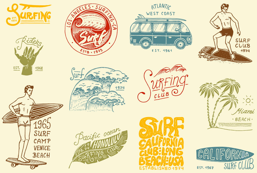 Surf Club Mural Wallpaper