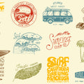Surf Club Mural Wallpaper - pure wallpaper artwork