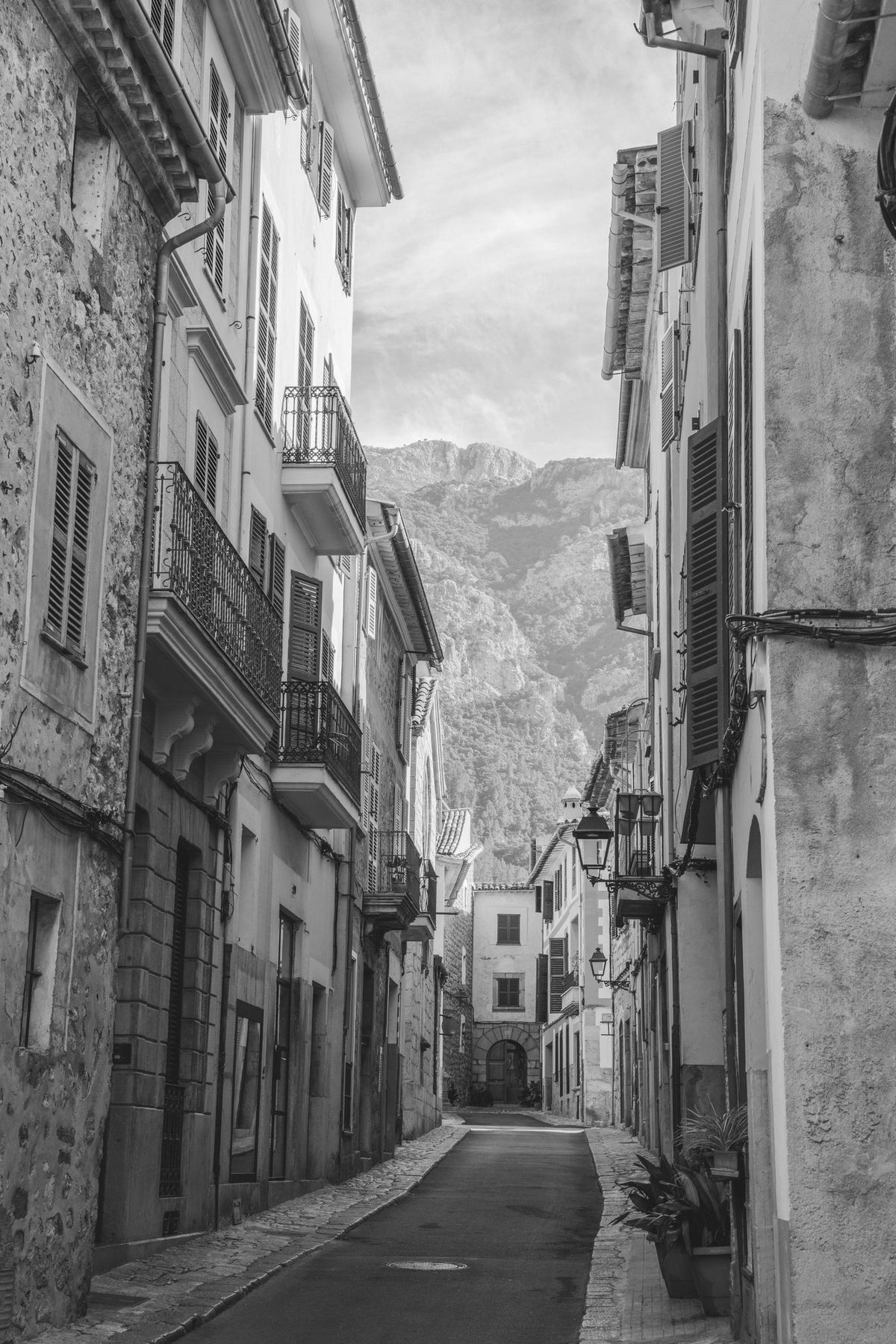 Spanish Islands BW Mural Wallpaper - pure wallpaper artwork