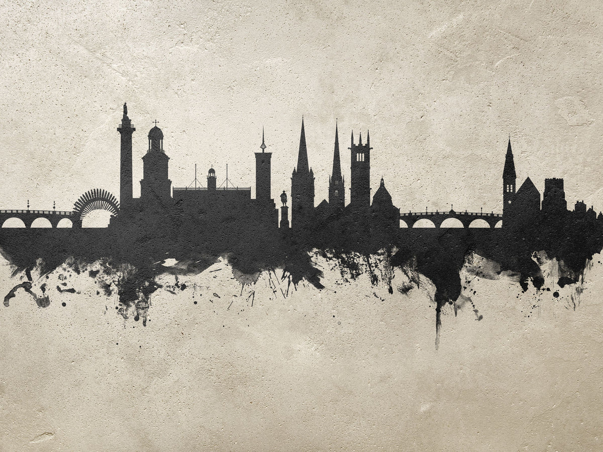 Shrewsbury England Skyline Concrete Mural Wallpaper - pure wallpaper artwork