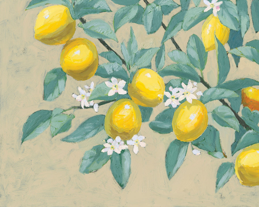 Lemon Branch Mural Wallpaper