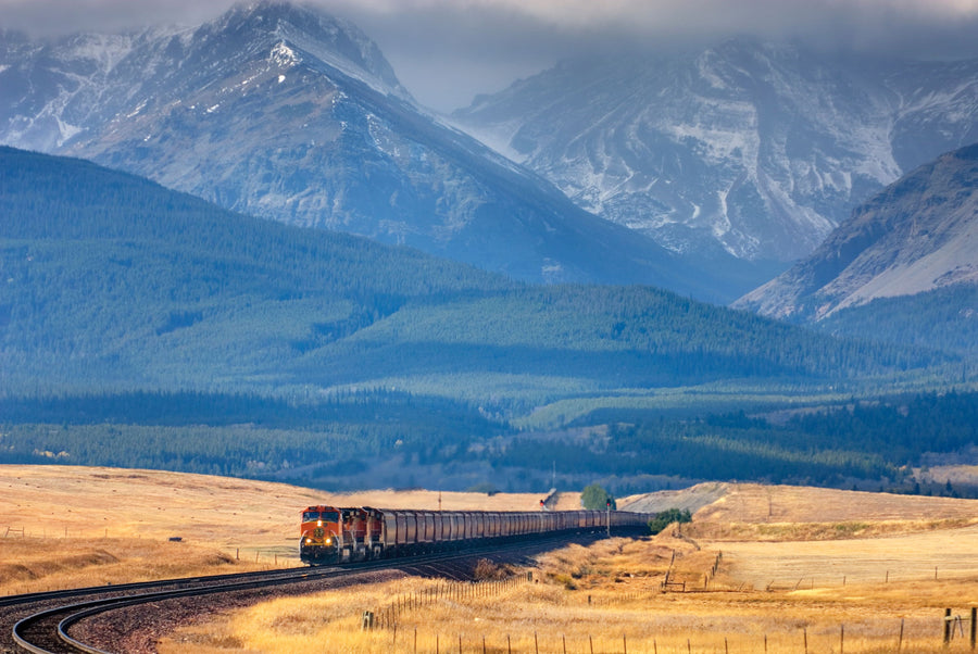 Montana Train Mural Wallpaper