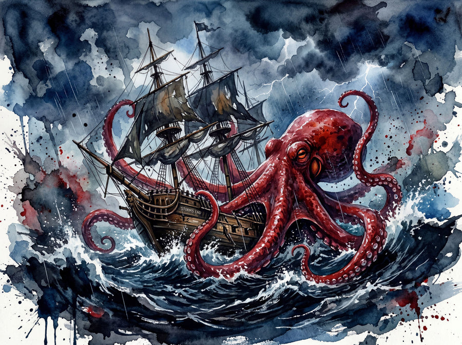 The Octopus Beast II Mural Wallpaper