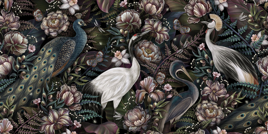 Sensational Birds Mural Wallpaper